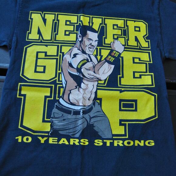 John Cena 2011 WWE 10 Years Strong Small Black Short Sleeve Shirt - Picture 2 of 9
